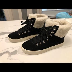 Marc Fisher Daire Black Multi Suede Sneaker Bootie 8M